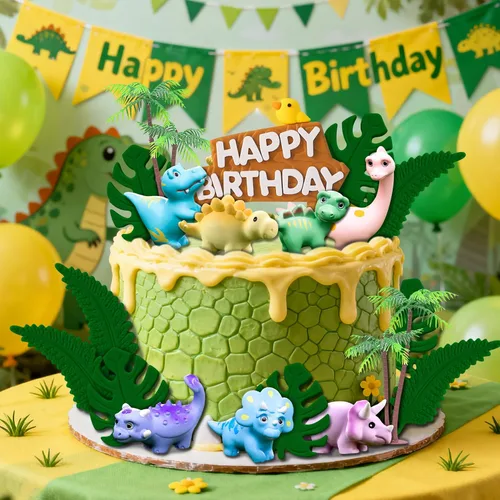 Vista 6 de Decoración para tartas de dinosaurio, 16 piezas