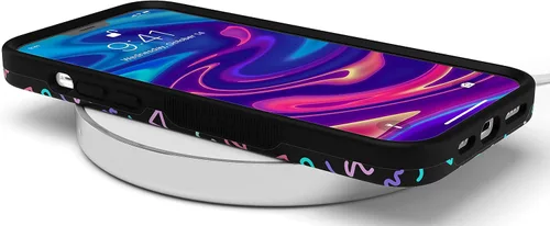 Vista 7 de Casely Funda para iPhone 12 Pro Max Always Vibing Retro Diseño protector audaz Diseño compatible con MagSafe