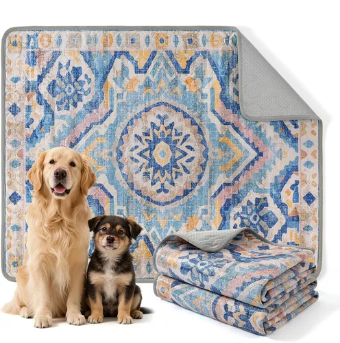 Vista 11 de NOYAL Almohadillas bohemias lavables para orina de perro, superabsorbentes, reutilizables, con estampados elegantes, 100% impermeables, a prueba