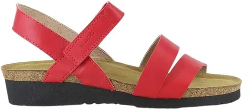 Vista 43 de Naot Kayla sandalia con taco de cuña para mujer Piel de lagarto beige