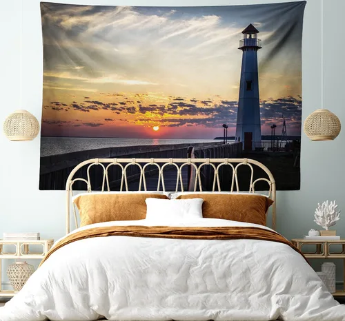 Vista 54 de Lunarable Tapiz mexicano, tema de cultura latinoamericana, sombrero de paja, manta de serape de Maracas, decoración de tela para colgar en la pared