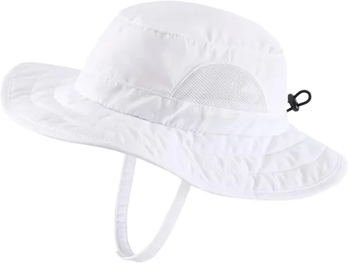 Vista 23 de Connectyle Sombrero de sol para niños y niñas, sombrero de pescador de ala ancha UPF 50+, sombrero de protección solar, sombrero transpirable