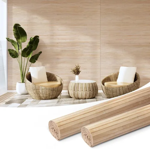 Vista 29 de Art3d - Panel de bambú natural para decoración de pared interior, panel de revestimiento de poste, techo, muebles, gabinete, oficina, 12 x 96