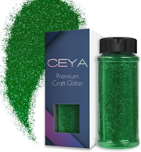 Vista 40 de Ceya Polvo de purpurina ultra fina de 3.8 onzas/110g, Admiral Blue Crafts Glitter de 1/128 pulgadas, 0.008 pulgadas, 0.2mm para slime, resina epoxi