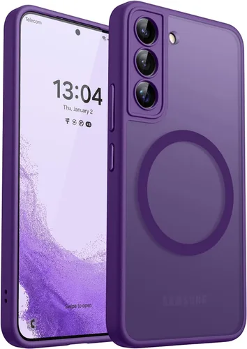 Vista 77 de CANSHN Funda diseñada para Samsung Galaxy A16-5G [protección completa de la cámara] [compatible con Magsafe] funda protectora trasera translúcida