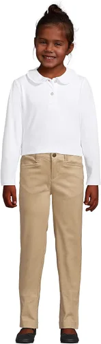 Vista 5 de Lands' End Camisa de punto con cuello Peter Pan de manga larga para niñas