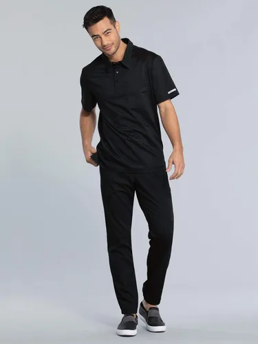 Vista 3 de Cherokee Scrubs for Men Polo Nursing Scrub Top with Chest Pocket, Breathable Mesh, Ultra Soft 2-Way Stretch Fabric WW615