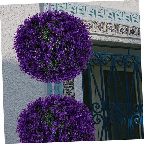 Vista 4 de Ciieeo Bolas de hierba sintética de imitación de hoja de eucalipto para decoración del jardín del hogar