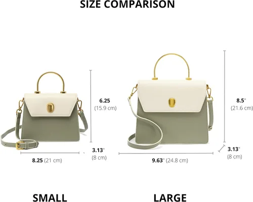 Vista 7 de Scarleton Gold Top Handle Satchel Purses for Women, Handbags for Women, Crossbody Bags for Women, Shoulder Bag Purse, H2084
