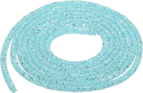 Vista 64 de MECCANIXITY Cuerda de lentejuelas con purpurina de 2.5 yardas, 6mm, 0.24 pulgadas, cuerda de tubo de lentejuelas con diamantes de imitación