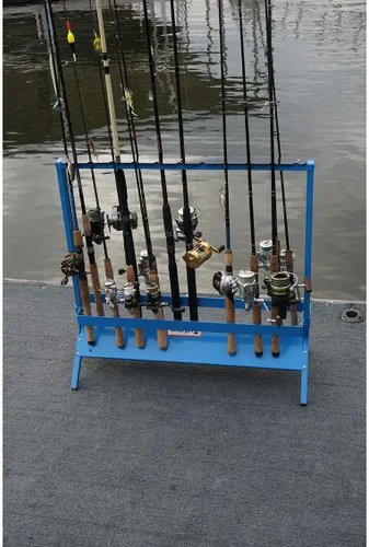 Vista 6 de Viking Solutions, estante para cañas de pescar para piso.
