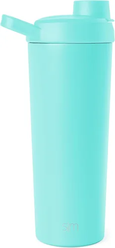 Vista 19 de Simple Modern - Botella agitadora de acero inoxidable con bola de 24 onzas Taza metálica aislada para mezclas de proteínas, batidos y Negro