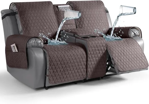 Vista 10 de TAOCOCO - Funda reclinable para sofá de 2 plazas con consola 100% impermeable, funda reclinable lavable antideslizante para 2 asientos, protector