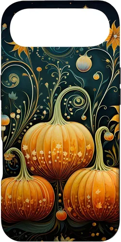 Vista 27 de Pumpkins - Carcasa para iPhone 17, diseño floral de otoño