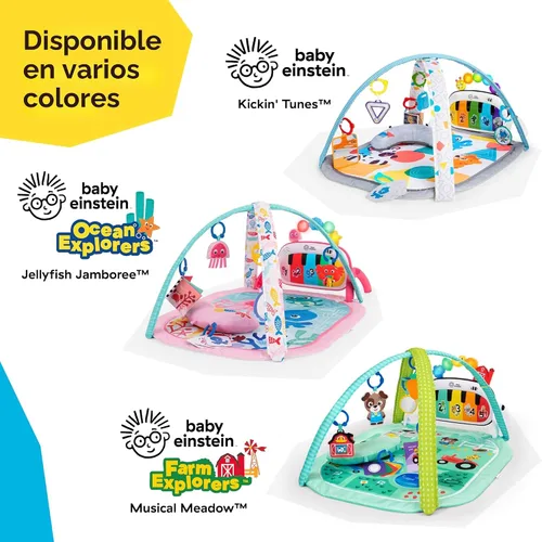 Vista 13 de Baby Einstein Exploradores de Granja 4 en 1 Kickin’ Tunes Gimnasio Musical de Música y Lenguaje de Descubrimiento de Prado, Edades 0 Meses y Más