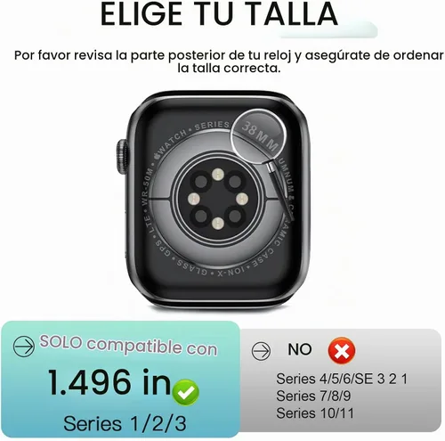 Vista 2 de JR.DM - Juego de 2 fundas de policarbonato duro de 38 mm con protector de pantalla de vidrio templado HD para Apple Watch Series 3/2/1, protector