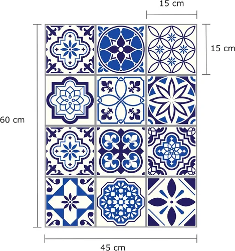 Vista 4 de WALPLUS 24 calcomanías de vinilo para salpicaduras de 6 pulgadas, pintura extraíble, impermeable, autoadhesivas, vinilo para el hogar, cocina, baño