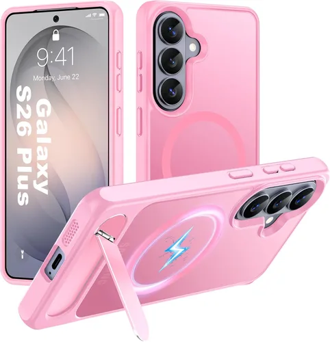 Vista 75 de Hualele - Funda magnética para Samsung Galaxy S24 Plus/S25 Plus con soporte de metal, [compatible con MagSafe]