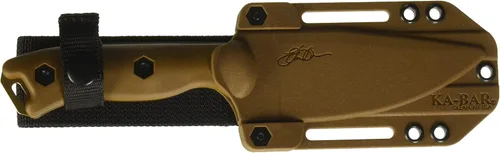 Vista 5 de KA-BAR BK18 Becker Harpoon Cuchillo de hoja fija de 4.562 pulgadas Punto de caída 1095 Cro-Van Hoja de tierra oscura plana Mango Ultramid Tierra