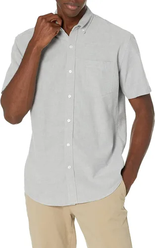 Vista 7 de Amazon Essentials Men's Short-Sleeve Oxford Shirt with Pocket Azul