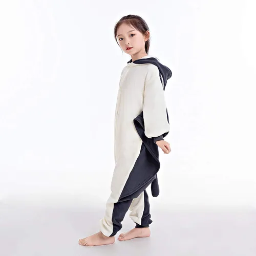 Vista 2 de CANASOUR – Pijama de poliéster para disfraz de Halloween para niños Ardilla Voladora Gris