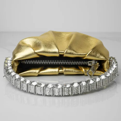 Vista 6 de Mini Glitter Diamond Handle Handbag Circular Evening Crossbody bag Sparkly Bride Wedding Party Prom Purses For Women