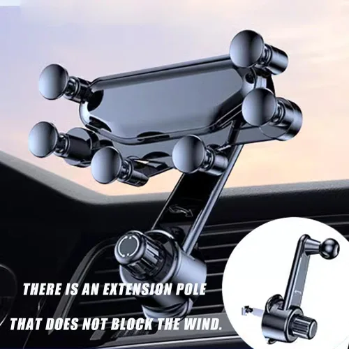 Vista 2 de for Mitsubishi Eclipse Cross 2018 2019 2020 2021 Car Mobile Phone Holder, Easy Clamp Cellphone Holder Phone Holder for Cars Rock Solid Car B Black