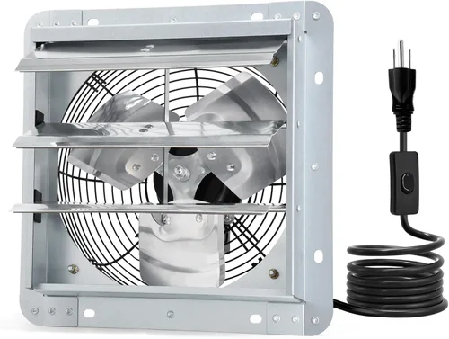 Vista 10 de Ventilador de escape de obturador de 10" 820 CFM, ventilador montado
