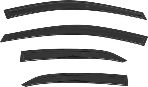 Vista 16 de IKON MOTORSPORTS Viseras de ventana de canal compatibles con Toyota Camry 2018-2024, protectores de lluvia acrílicos ahumado/tintados, deflectores