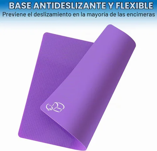 Vista 3 de 5 alfombrillas de plástico flexibles para tabla de cortar con iconos de alimentos, tablas de cortar sin BPA para cocina, alfombrilla de corte