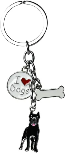 Vista 34 de Llavero para perro, lindo llavero de perro para mascotas, mini llavero de metal
