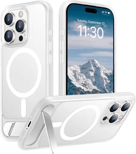 Vista 33 de Temdan Funda para Samsung Galaxy Z Fold 8, compatible con MagSafe, protector de pantalla HD integrado y función atril, protección de bisagra Negro