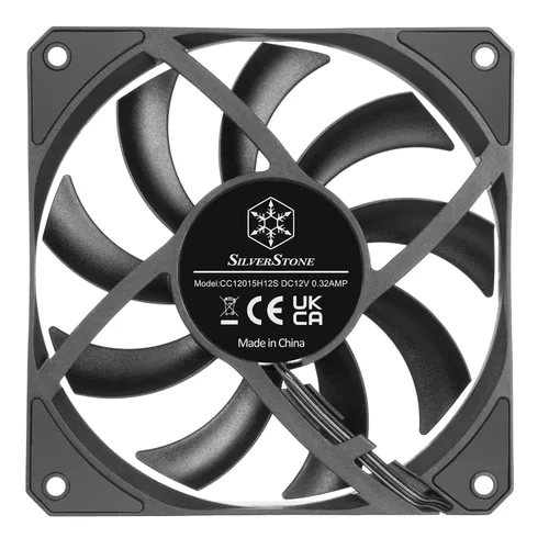 Vista 2 de Silverstone Technology Air Slimmer 120 Enhanced Performance 120mm Slim Fan with Full-Range PWM, (SST-AS120B),Black Negro