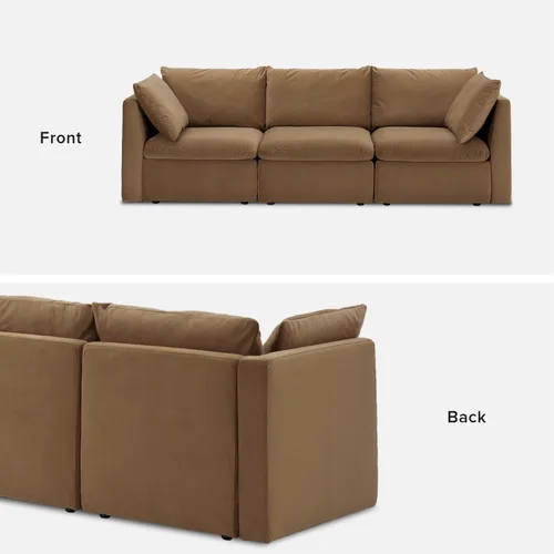 Vista 9 de mopio Sofá Seccional Modular de Gran Tamaño con Fundas Completamente Extraíbles y Almacenamiento, Convertible en Forma de U, en Forma de L