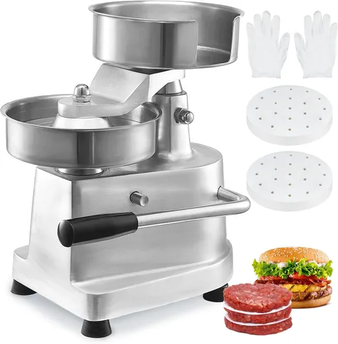 Vista 12 de VEVOR Prensa Comercial para Hamburguesas, Prensa para Hamburguesas de 100mm/4 Pulgadas, Prensa de Acero Inoxidable de Grado Alimentario