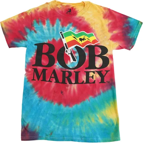 Vista 2 de Bob Marley Logo Tie Dye Tie Dye Camiseta para hombre Multi