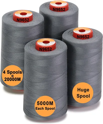 Vista 8 de New brothread - 30 opciones - 2 conos grandes de 5500Y (5000M) cada uno de hilo de poliéster hilado multiusos 40S/2 (Tex27) para serger, overlock