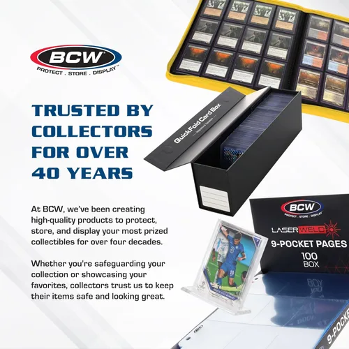 Vista 7 de BCW Z-Folio - Álbum LX de 9 bolsillos - Azul Organizador de tarjetas con cremallera segura Carpeta de colección de tarjetas de cuero sintético