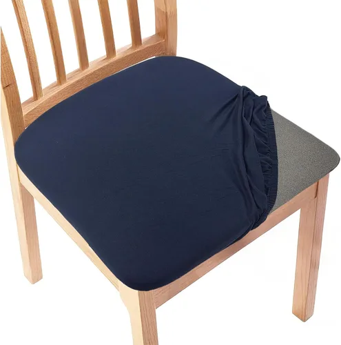 Vista 12 de Gute Fundas de asiento para silla, fundas de asiento para sillas de comedor con lazos, fundas elásticas de jacquard para sillas de comedor y cocina