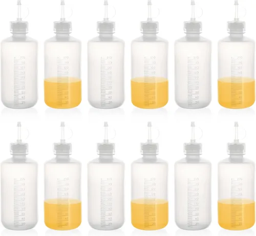 Vista 10 de ULAB 12pcs Vol.1.0 fl oz (1oz) botellas dispensadoras de gota, material de LDPE, PP y tapas de rosca, botellas de goteo de laboratorio y arte