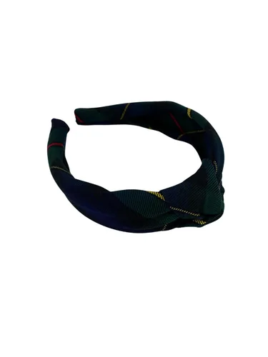 Vista 37 de Diadema anudada de 1.25 pulgadas, uniforme escolar, a cuadros, acolchada, con nudo en la parte superior, diadema de uniforme (cuadros 120)