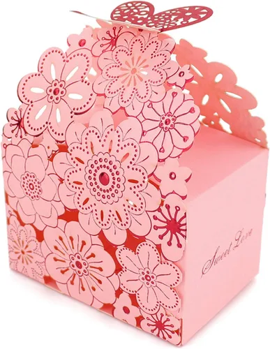 Vista 14 de Kslong Juego de 50 unidades por juego de cajas de regalo de galletas, recuerdos románticos de boda, bonita caja de chocolate para bodas, suministros