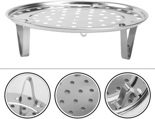 Vista 9 de 2pcs Steaming Rack Stainless Steel with Detachable Feet