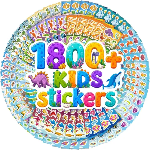 Vista 8 de Sinceroduct - Calcomanías de animales para niños, más de 1800 calcomanías Animal-01