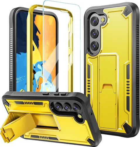 Vista 9 de URBANITE Funda protectora resistente a prueba de golpes para Samsung Galaxy S21 FE 5G, de grado militar, con protector de pantalla y soporte