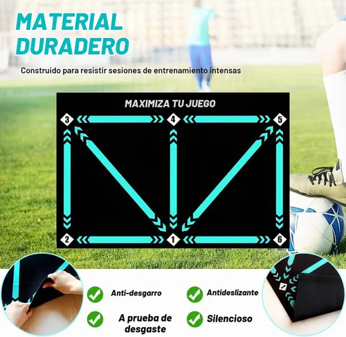 Vista 3 de Non-Slip Thickened Soccer Training Mat with Guide
