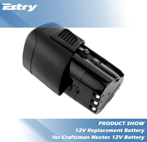 Vista 3 de Estry Batería de repuesto de 12 V 2000 mAh para Craftsman Nextec 9-11221 11221, 320.11221 batería de iones de litio