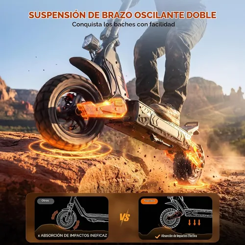Vista 5 de isinwheel Scooter eléctrico GT1, 28 MPH, 800W, rango de 28 millas Nuevo Negro