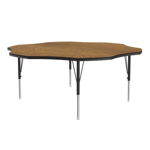 Vista 54 de Correll Mesa de Actividades Rectangular para Aula de 24"x36", Altura Ajustable (19"-29"), Granito Negro Laminado Térmico Fusionado Duradero
