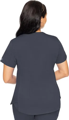 Vista 2 de Med Couture Touch - camisa de uniforme médico con cuello en V para mujer